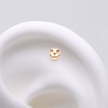 Detail View 1 of Implant Grade Titanium OneFit Threadless Golden Hollow Skull Top Part